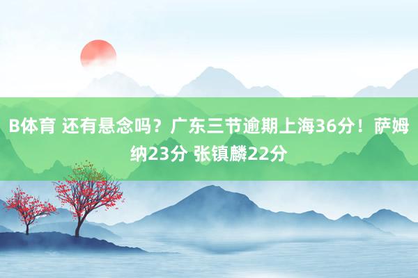 B体育 还有悬念吗？广东三节逾期上海36分！萨姆纳23分 张镇麟22分