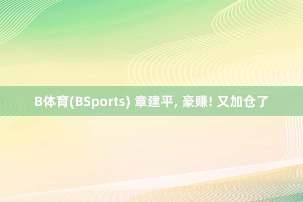B体育(BSports) 章建平， 豪赚! 又加仓了