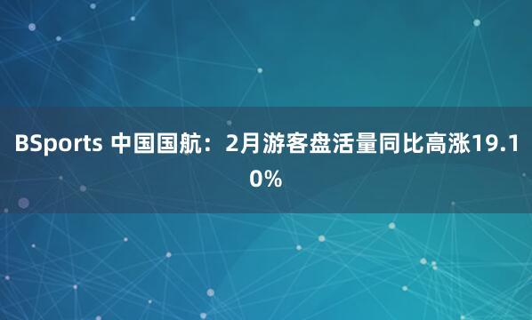 BSports 中国国航：2月游客盘活量同比高涨19.10%