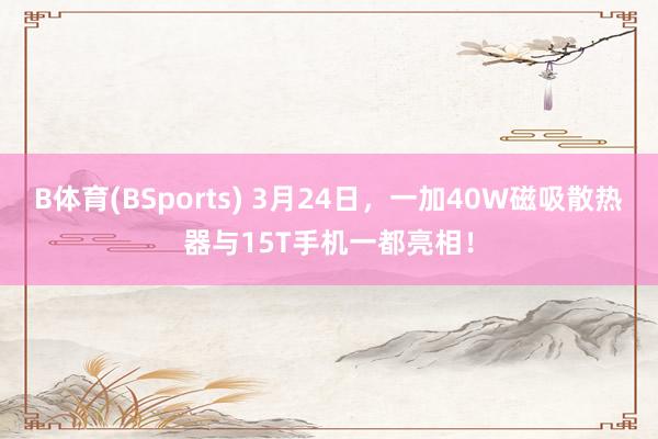 B体育(BSports) 3月24日，一加40W磁吸散热器与15T手机一都亮相！