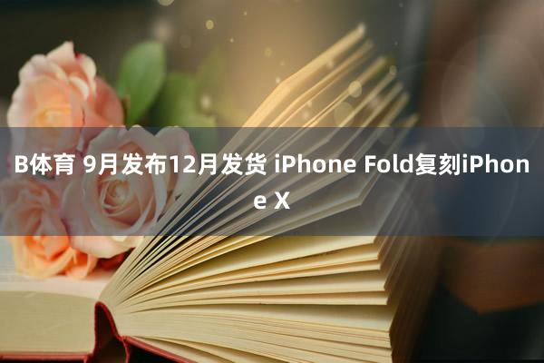 B体育 9月发布12月发货 iPhone Fold复刻iPhone X