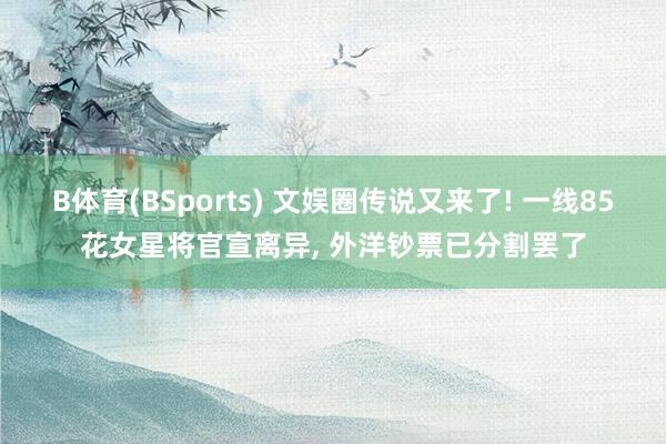 B体育(BSports) 文娱圈传说又来了! 一线85花女星将官宣离异, 外洋钞票已分割罢了