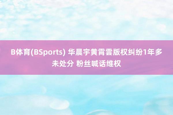 B体育(BSports) 华晨宇黄霄雲版权纠纷1年多未处分 粉丝喊话维权