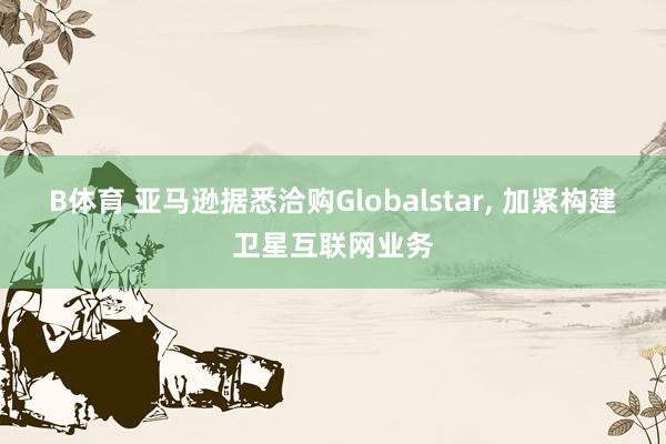B体育 亚马逊据悉洽购Globalstar, 加紧构建卫星互联网业务
