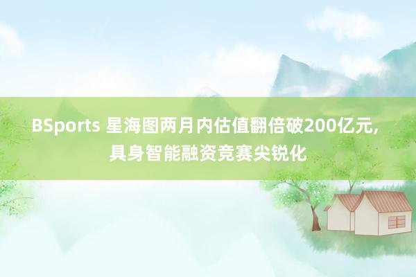 BSports 星海图两月内估值翻倍破200亿元, 具身智能融资竞赛尖锐化
