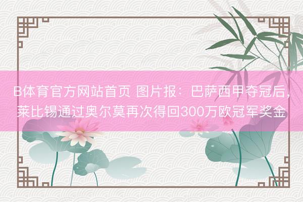 B体育官方网站首页 图片报：巴萨西甲夺冠后，莱比锡通过奥尔莫再次得回300万欧冠军奖金