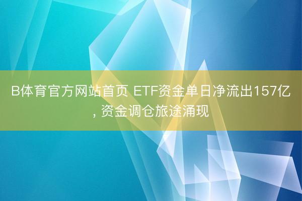 B体育官方网站首页 ETF资金单日净流出157亿， 资金调仓旅途涌现